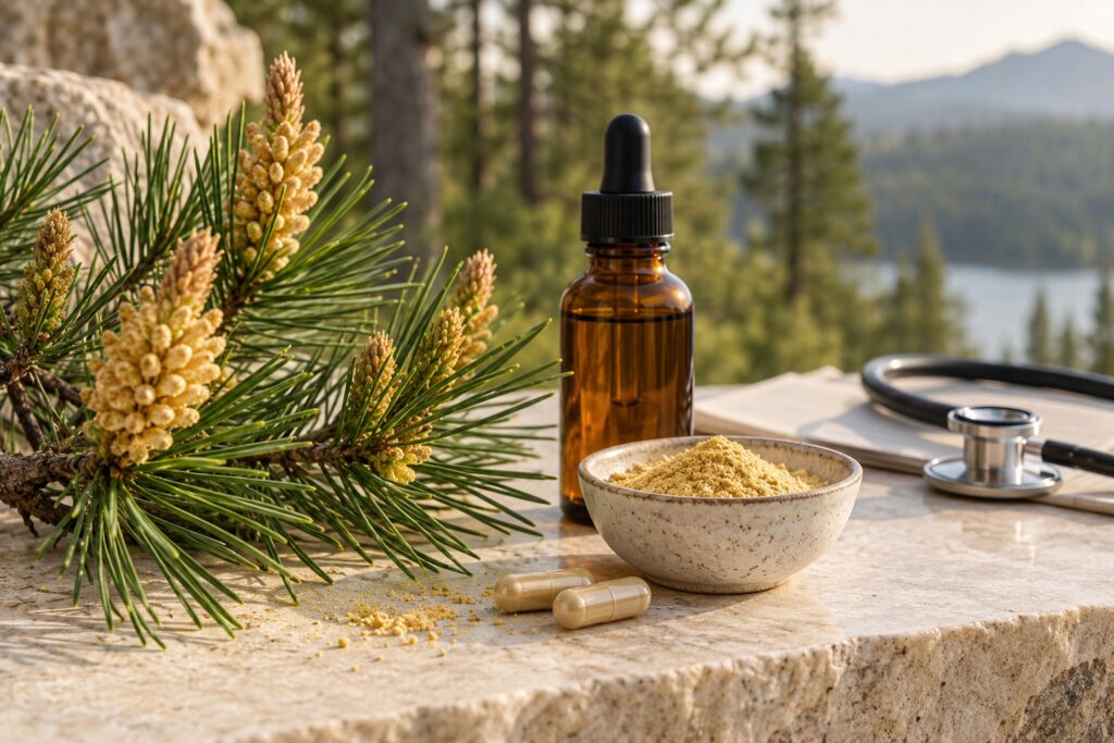 Pine Pollen Safety: Who Should Speak With a Clinician Before Use? pine pollen safety featured image