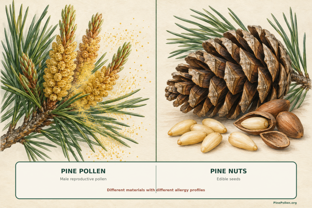 pine pollen vs pine nut allergy