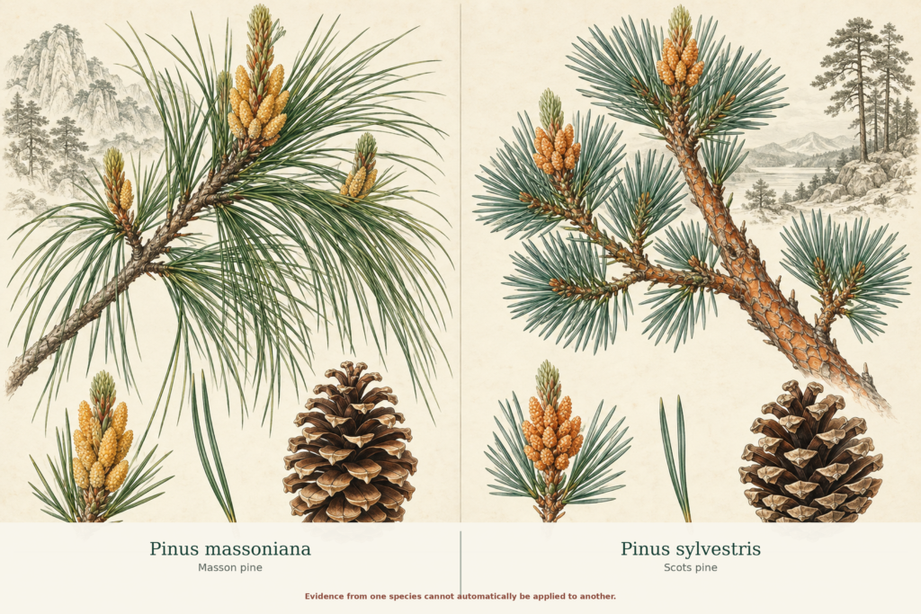pine species research comparison
