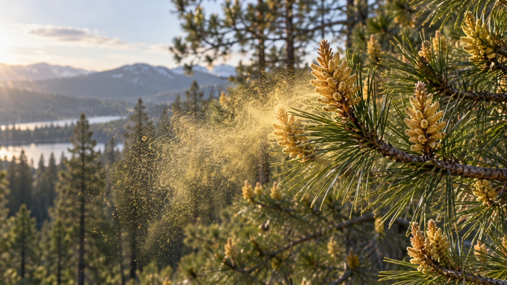 What Is Pine Pollen? A Botanical Guide to Pine Tree Pollen pine pollen release hero