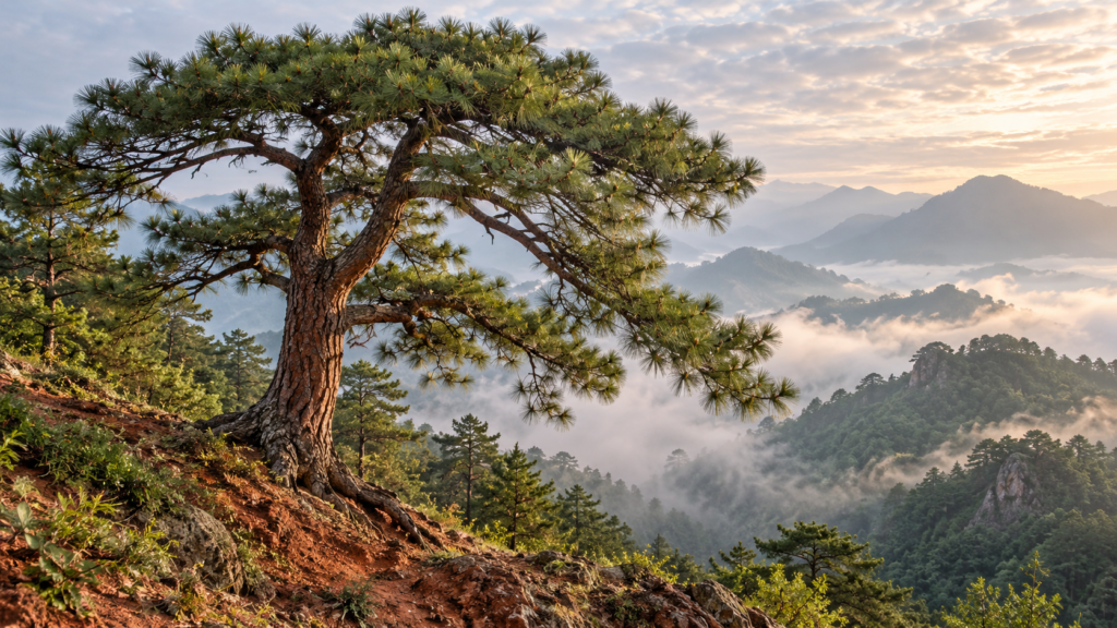 What Is Pinus massoniana? Meet One of the Principal Pine Pollen Species pinus massoniana mature tree featured