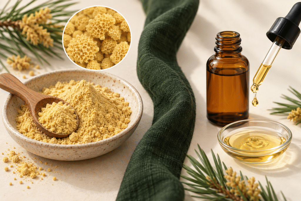 pine pollen powder vs tincture