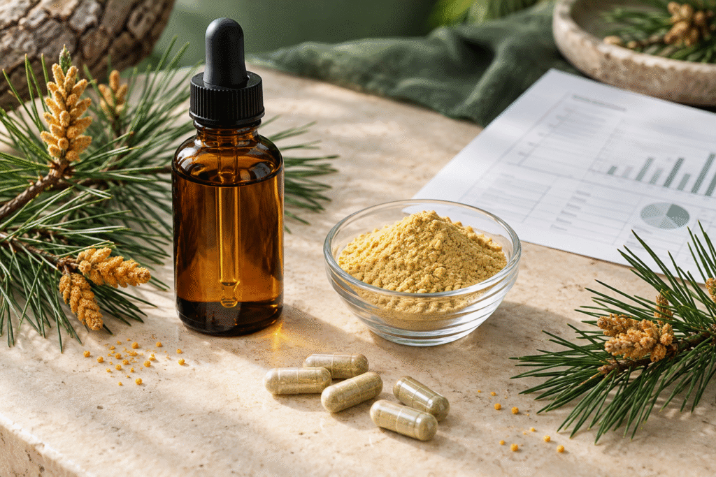 pine pollen product comparison featured